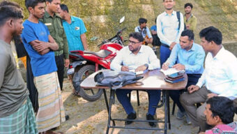 ভোলার বোরহানউদ্দিনে ১২ জেলের জরিমানা