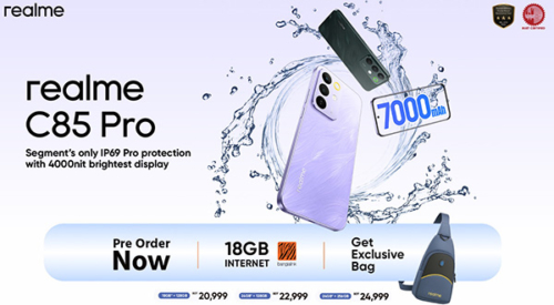 পানিতে ৬০ দিন টিকে থাকার সক্ষমতা ও উজ্জ্বলতম ডিসপ্লে নিয়ে রিয়েলমি সি৮৫ প্রো উন্মোচন