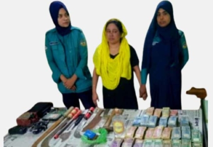 মাদকদ্রব্য বিক্রির বিশ লাখ টাকাসহ বরিশালে অস্ত্র ও মাদক উদ্ধার