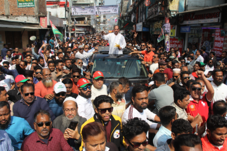 গণমিছিল ও সমাবেশ করেছেন বরিশাল-৫ (সদর) আসনে বিএনপি মনোনীত ধানের শীষ প্রতীকের প্রার্থী