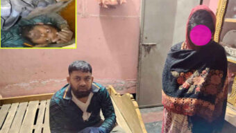 প্রবাসীর স্ত্রীর বাড়িতে পুলিশ কর্মকর্তা আটক