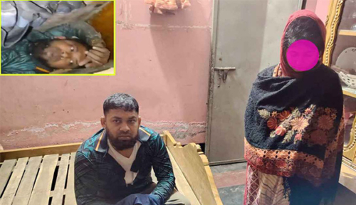 প্রবাসীর স্ত্রীর বাড়িতে পুলিশ কর্মকর্তা আটক