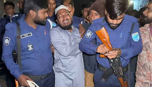 রশিবাঁধা অবস্থায় বাবার জানাজায় ছাত্রদল নেতা