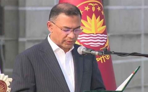 প্রধানমন্ত্রী হিসেবে শপথ নিলেন তারেক রহমান